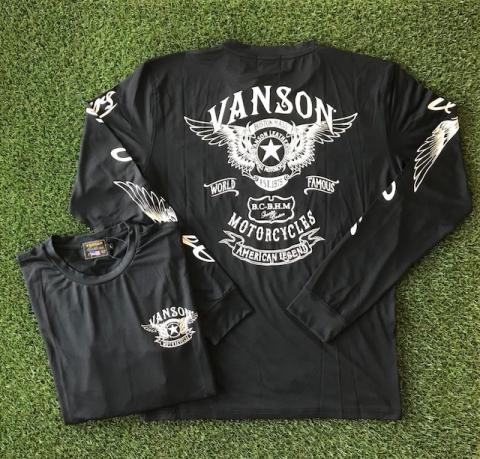 VANSON 長袖ドライロンTee