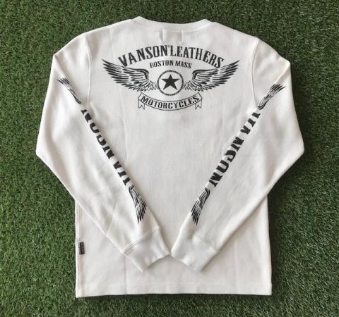 VANSON サーマルヘンリーネック長袖Tシャツ NATURAL