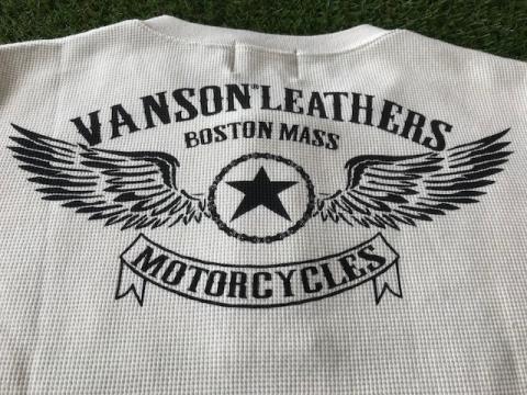 VANSON サーマルヘンリーネック長袖Tシャツ NATURAL