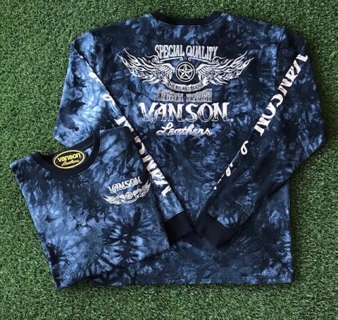 VANSON フライングスターエンブレム長袖Tシャツ TIY DYE
