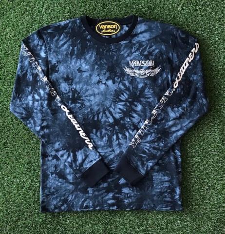 VANSON フライングスターエンブレム長袖Tシャツ TIY DYE