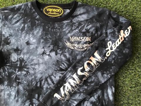 VANSON フライングスターエンブレム長袖Tシャツ TIY DYE
