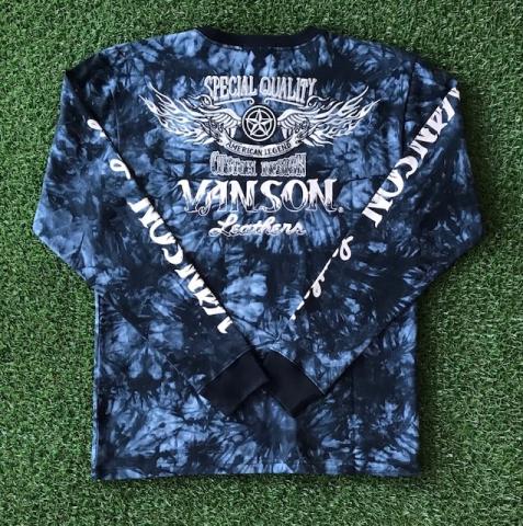 VANSON フライングスターエンブレム長袖Tシャツ TIY DYE