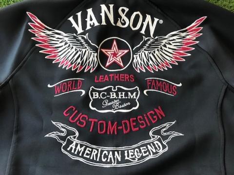 VANSON フライングスターエンブレム　FULL ZIPUPジャージ
