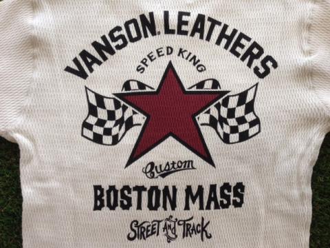 VANSON アイレットワッフル長袖Tシャツ NATURAL