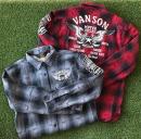VANSON DOBBY CHECK SHIRTS　RED
