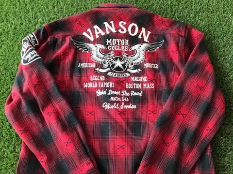 VANSON DOBBY CHECK SHIRTS　RED