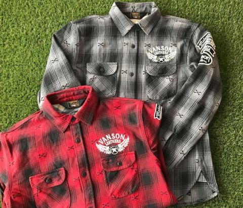 VANSON DOBBY CHECK SHIRTS　CHARCOAL