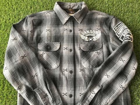 VANSON DOBBY CHECK SHIRTS　CHARCOAL