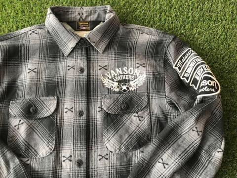 VANSON DOBBY CHECK SHIRTS　CHARCOAL