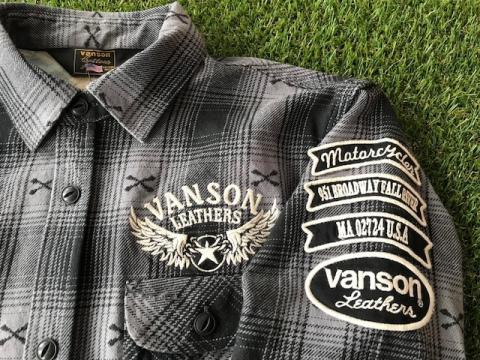 VANSON DOBBY CHECK SHIRTS　CHARCOAL