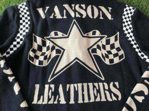 VANSON アイレットサーマル　ONE STAR パーカー　BLK