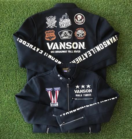 VANSON Wスムース シングルライダースJKT