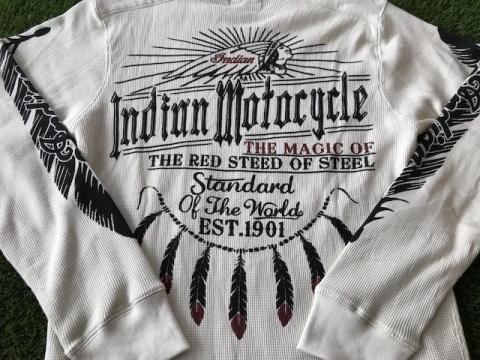 INDIAN MOTOCYCLE サーマル 長袖Tシャツ NATURAL