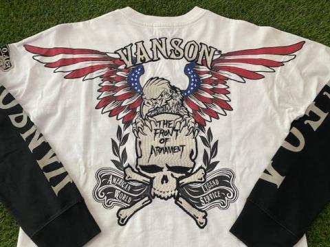 VANSON×WORST T.F.O.A 長袖フェイクレイヤードTシャツ WHT