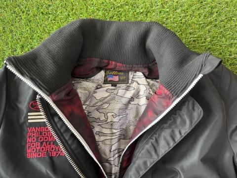 VANSON  VANSON LOGO フライトジャケット BLACK