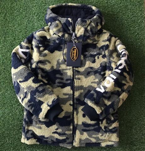 VANSON ブランドロゴ リバーシブル・ファージャケット　CAMO