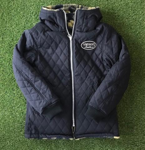 VANSON ブランドロゴ リバーシブル・ファージャケット CAMO / VANSON