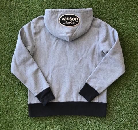 VANSON ONE STAR&VANSONロゴ刺繍パーカー　MIX GRAY